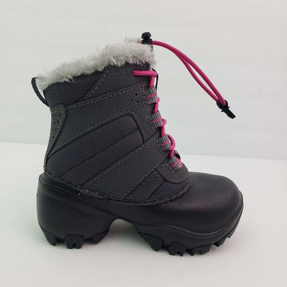 Never worn Columbia Gray and Pink Kids Winter Boots - Picture 4 of 14
